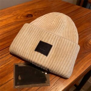 Acne Cream Knit Beanie